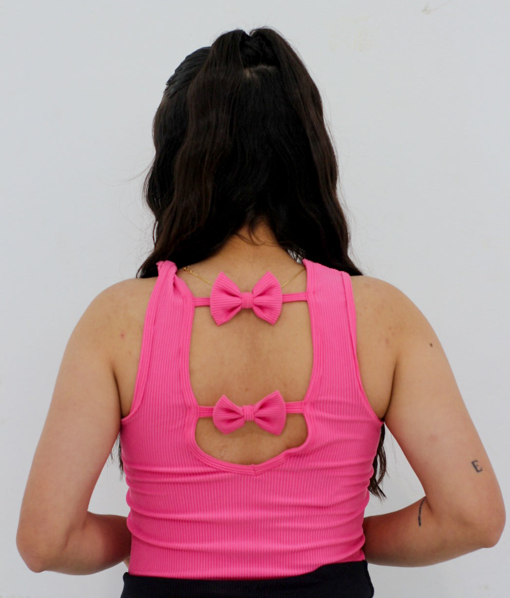 Blusa Rosa con moños