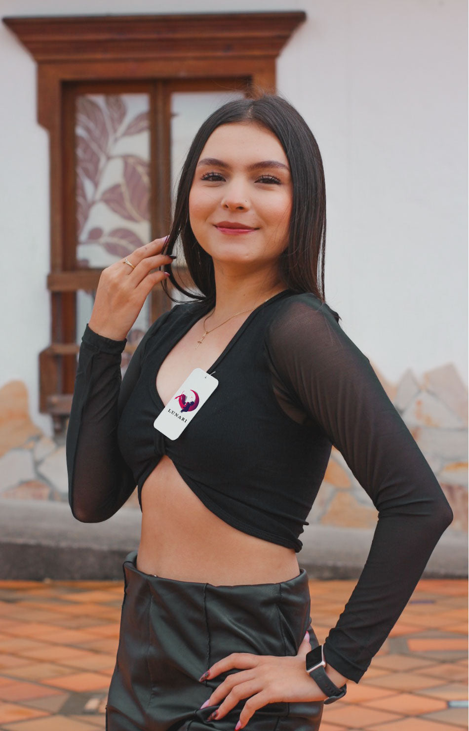 Blusa manga larga
